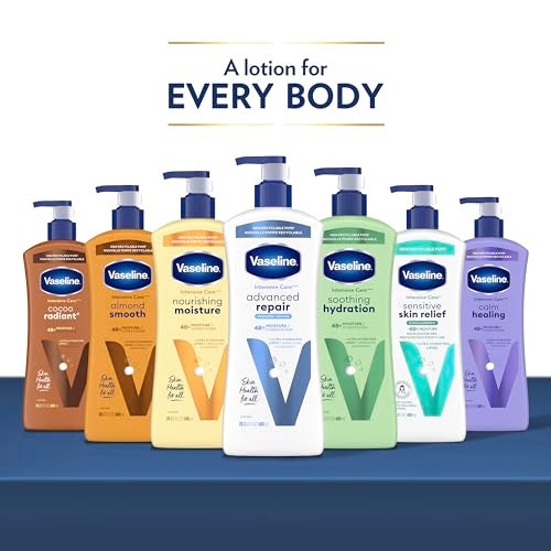 Vaseline Intensive Care Body Lotion Advanced Repair Unscented for Dry Skin Lotion Made with Ultra-Hydrating Lipids + Vaseline Jelly to Repair Extremely Dry Skin 32 Oz - Image 5