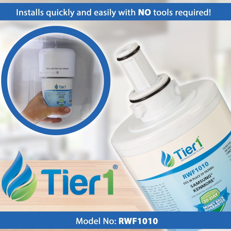 Tier1 فلتر مياه الثلاجة Tier1 DA29-00003G 3-pack | بديل لـ Samsung DA29-00003B، DA29-00003A، Aqua-Pure Plus، DA29-00003F، HAFCU1، WSS-1، WF289، فلتر الثلاجة - Image 5