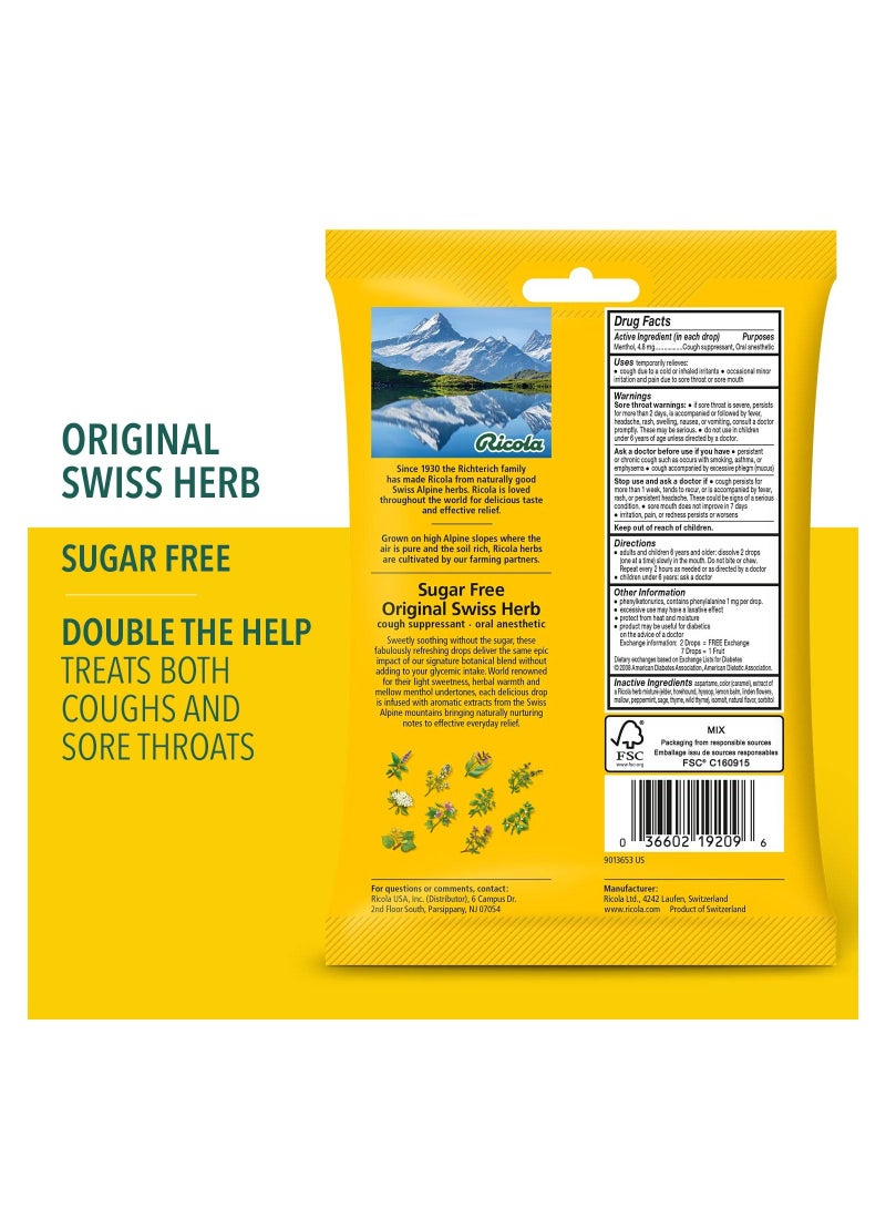 Ricola Cough Suppressant Throat Drops, Swiss Herb, Sugar Free, 19 ct  - Image 5