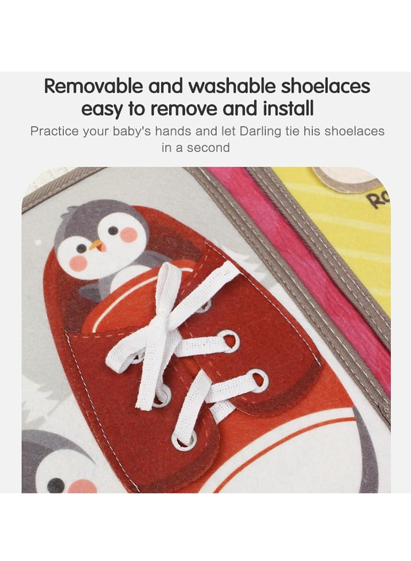 Zikra Busy Book for Toddlers, Soft Cloth Books, Baby Books, Quiet Book Montessori Toy, Early Learning Developmental Plush Soft Activity Book, Interactive Books for Toddlers Infants, Sensory Busy Books - Image 3