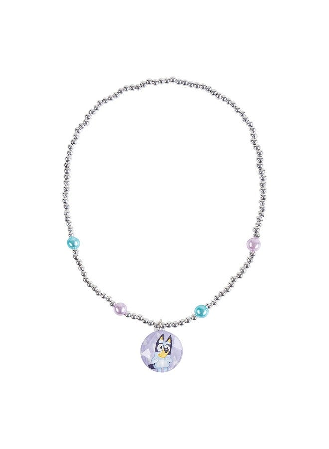 Luv Her LUV HER Bluey Girls 4 Piece Costume Toy Jewelry Box Set with Silver Rings, Bead Bracelet and Necklace Ages 3+  - Image 3