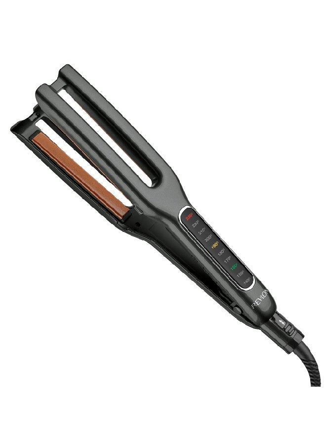 Revlon Double Straight Copper Ceramic Dual Plate Hair Straightener Black 11.5 x 5.5 x 36 cm RVST2204  - Image 1