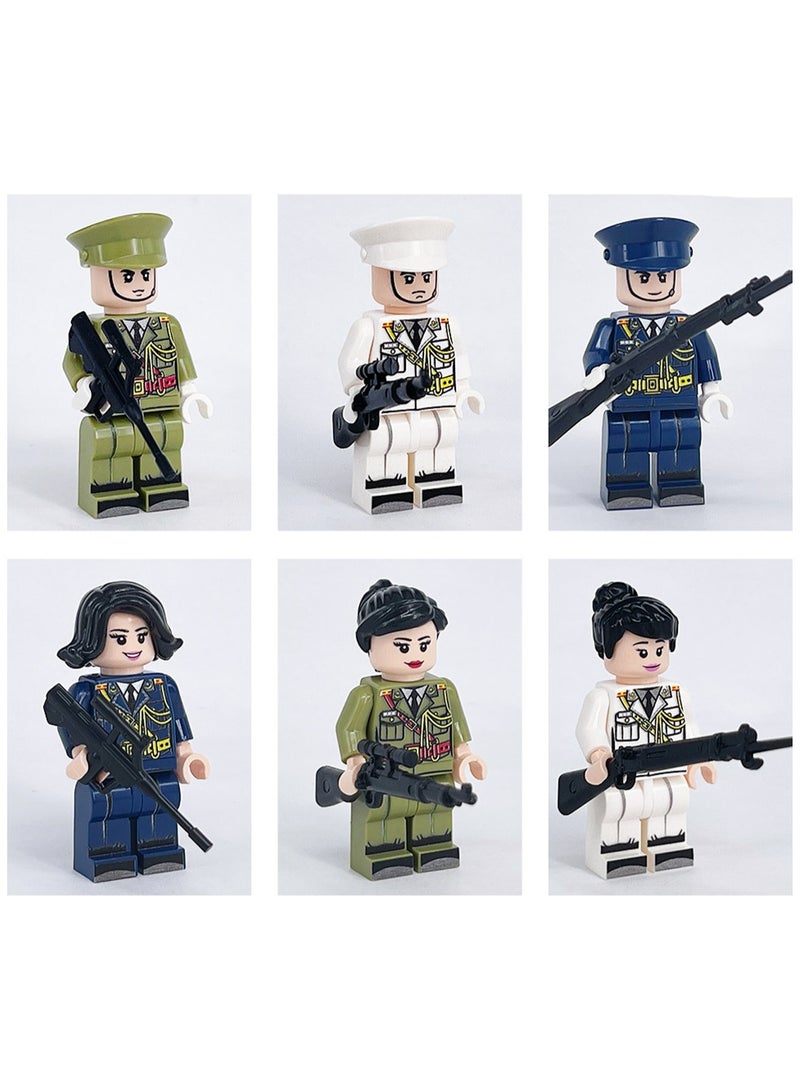 6-Piece Soldier Guard Of Honor  Building Blocks Minifigures Model Toys Suitable For Boys Gifts Bag Pack  - Image 5