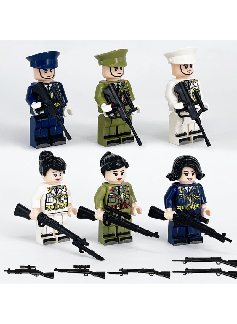 6-Piece Soldier Guard Of Honor  Building Blocks Minifigures Model Toys Suitable For Boys Gifts Bag Pack  - Image 2