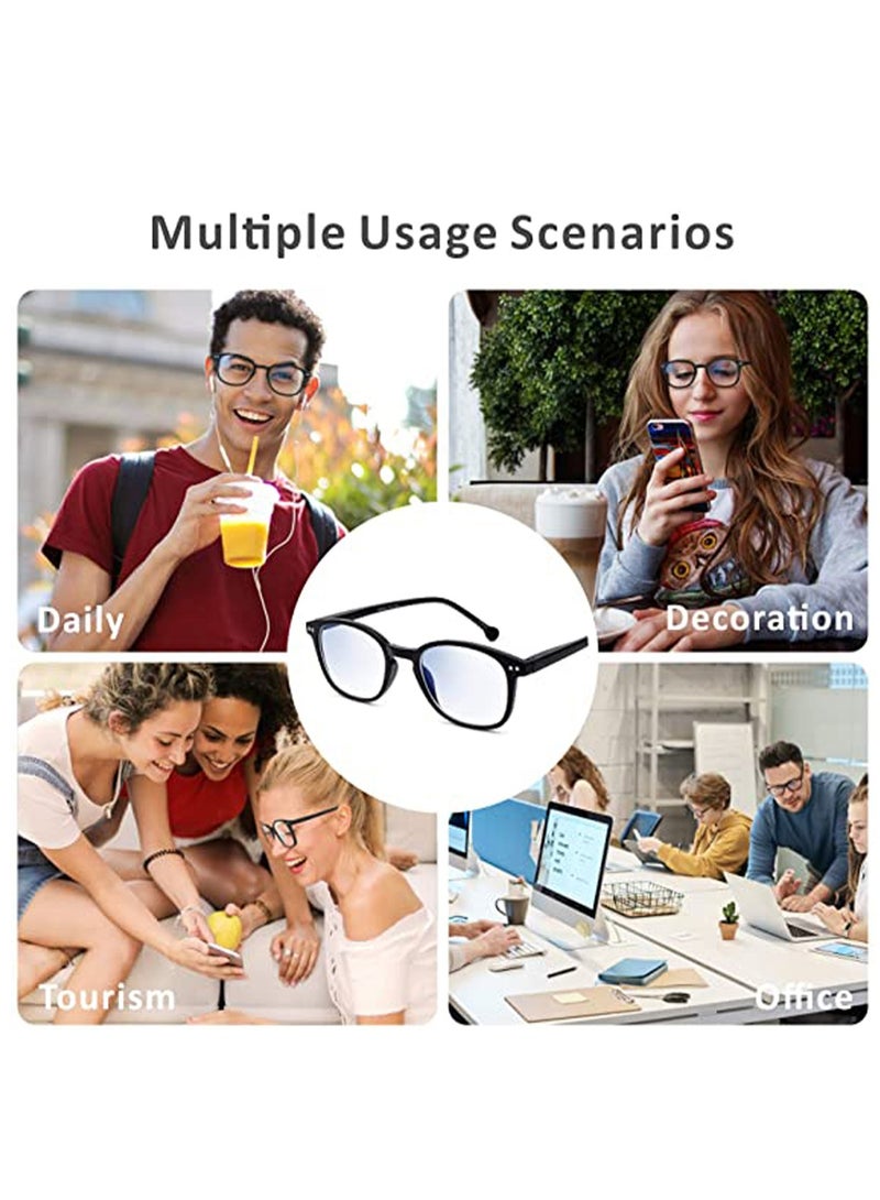 SYOSI Blue Light Filter Eyewear for Men & Women, Anti Blue Light Eyestrain UV Glare Blocking, TV Computer Gaming Glasses, Black - Image 3