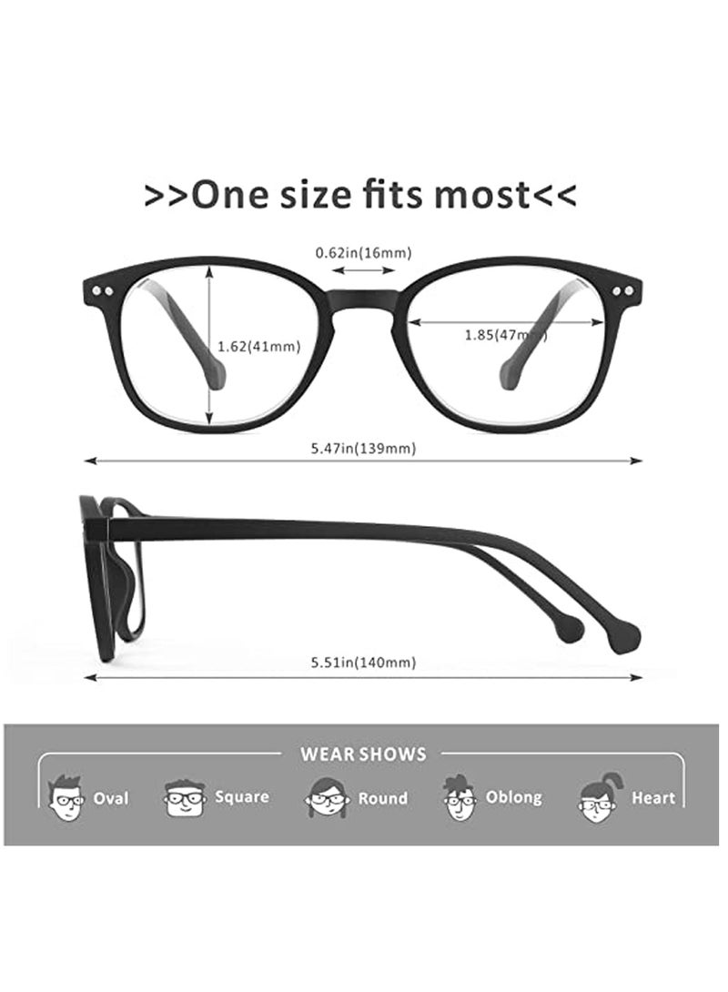 SYOSI Blue Light Filter Eyewear for Men & Women, Anti Blue Light Eyestrain UV Glare Blocking, TV Computer Gaming Glasses, Black - Image 5