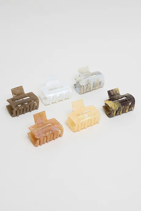 أر أند بي 6 Pack Printed Claw Clips