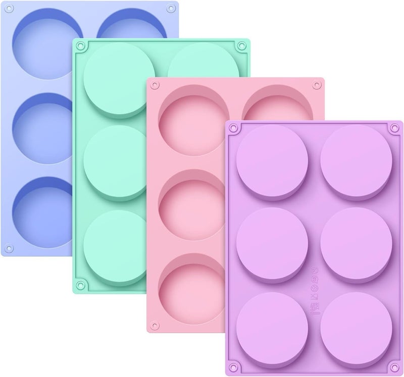 HZYH 4 PCS Candy Mold, Silicone Oreo Cookie Mold, Chocolate Molds for Candy, Cookies, Oreos, Mini Soap, Cupcake, Pudding, Jello, Muffin, BPA Free and Non-Stick Cylinder Baking Molds - Image 1