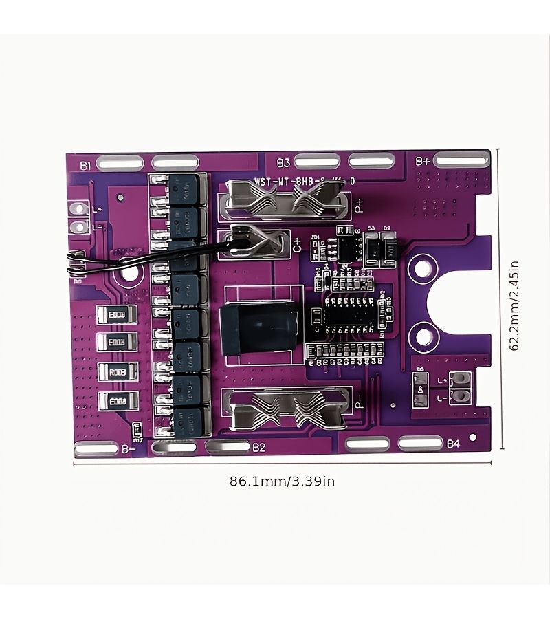 2 High End 8MOS Protection Boards With Purple Control Module And Temperature Control For 18650 Driver Boards Ideal For Various Handheld Tools - Image 4