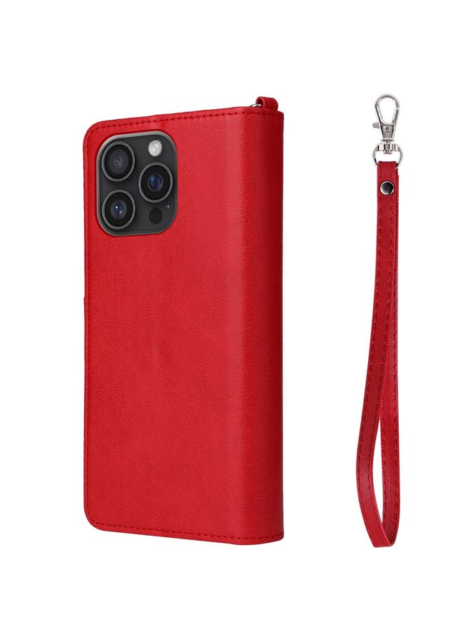 اس-توب جراب لهاتف iPhone 16 Pro Max بلون سادة 2 في 1 جراب هاتف مضاد للصدمات بسحاب - Image 3