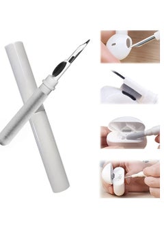 ELTRAZONE Earbuds Cleaning Pen Fits for Airpods Pro 1 2 3 Multi Cleaner Kit Soft Brush for Bluetooth Earphones Case Compact Portable Multifunctional Cleaning Kit (White)  - Image 1