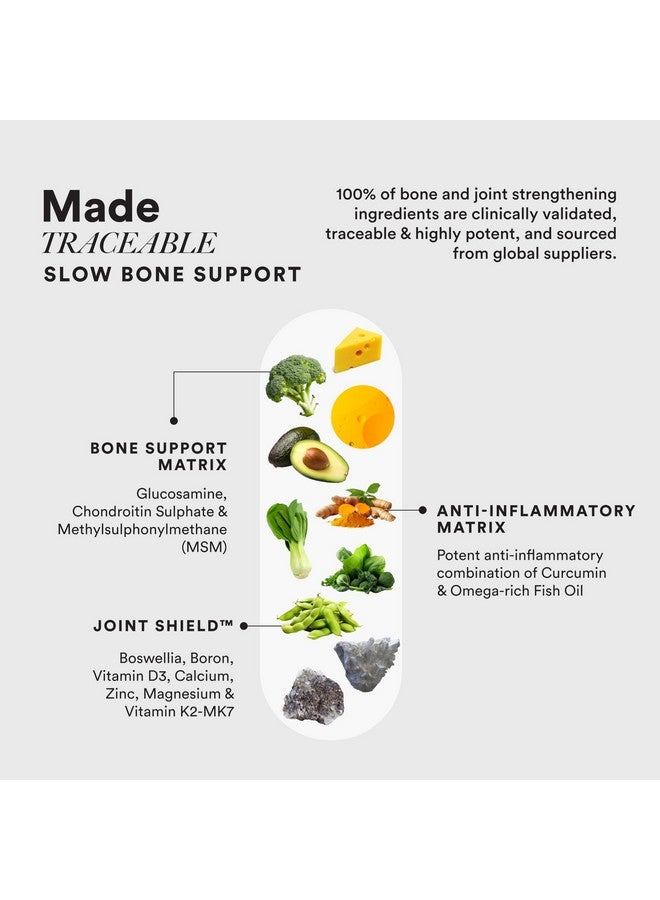 WELLBEING NUTRITION Wellbeing Nutrition Slow Bone Support Capsule for Men and Women | Bone and Joint Vitamin Supplements | Glucosamine, Chondroitin, MSM, Calcium | For joint mobility and bone strength (60 Capsules) - Image 4
