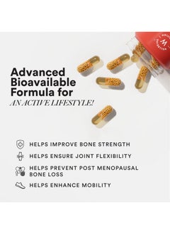 WELLBEING NUTRITION Wellbeing Nutrition Slow Bone Support Capsule for Men and Women | Bone and Joint Vitamin Supplements | Glucosamine, Chondroitin, MSM, Calcium | For joint mobility and bone strength (60 Capsules)  - Image 2