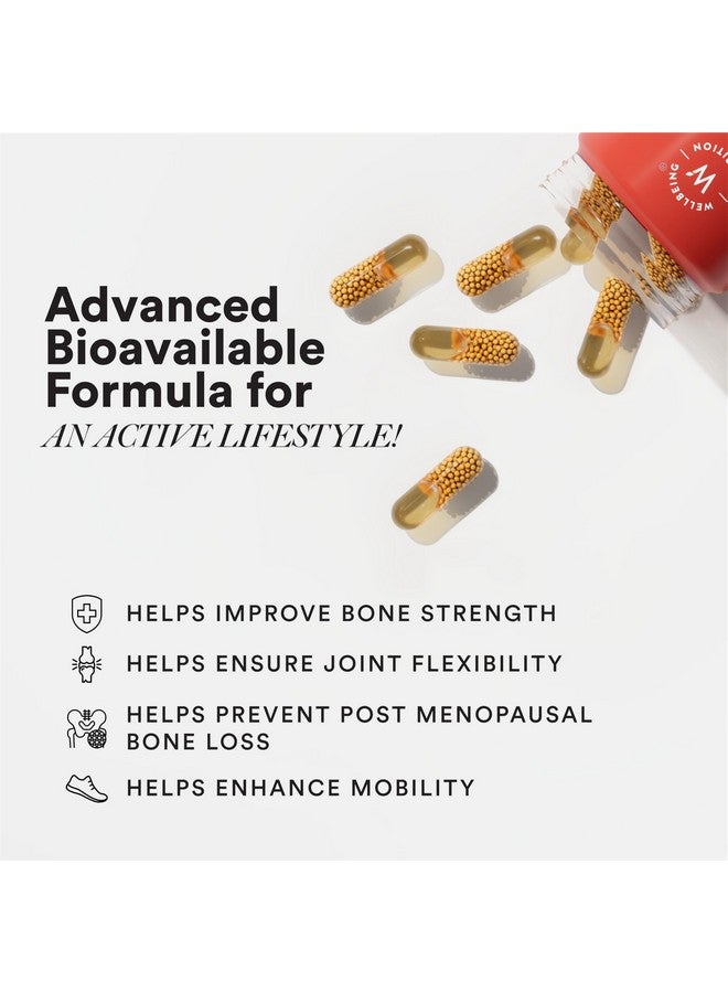 WELLBEING NUTRITION Wellbeing Nutrition Slow Bone Support Capsule for Men and Women | Bone and Joint Vitamin Supplements | Glucosamine, Chondroitin, MSM, Calcium | For joint mobility and bone strength (60 Capsules) - Image 2