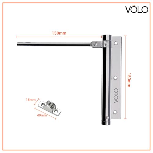 Volo Spring Door Closer for Residential/Commercial Purposes, for 35kg Light Weight PVC/Aluminium Doors, Converts Hinged Door to Automatic Self-Closing Door, Spring Door Closer (1) - Image 2