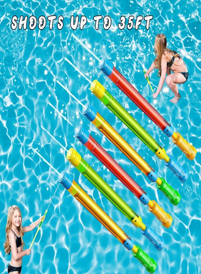 JXITON 6PCS Super Water Squirt Toys,16.5 Inch Summer Plastic Water Squirters Water Shooter for Swimming Pool Sand Water Fight Toys Party Favors - Image 2