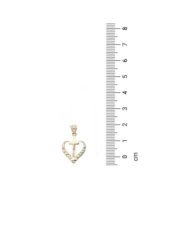 FK Jewellers Gold Necklace (Chain with Cross In Heart Pendant) 18KT - FKJNKL18KU1139 - Image 3