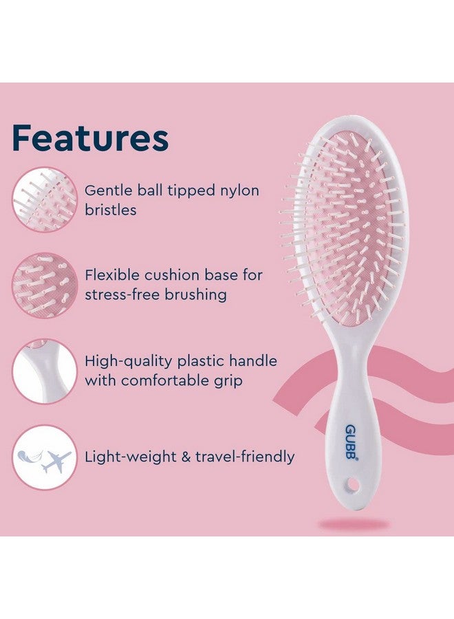 غوب فرشاة شعر بيضاوية من Tropical Bloom للنساء والرجال | تعمل على فرد وفك تشابك الشعر المجعد | فك تشابك الشعر الرطب أو الجاف بشكل أسرع وأسهل | تقلل من تكسر الشعر وتعزز نموه | مناسبة لجميع أنواع الشعر | فرشاة شعر للرجال والنساء - Image 3