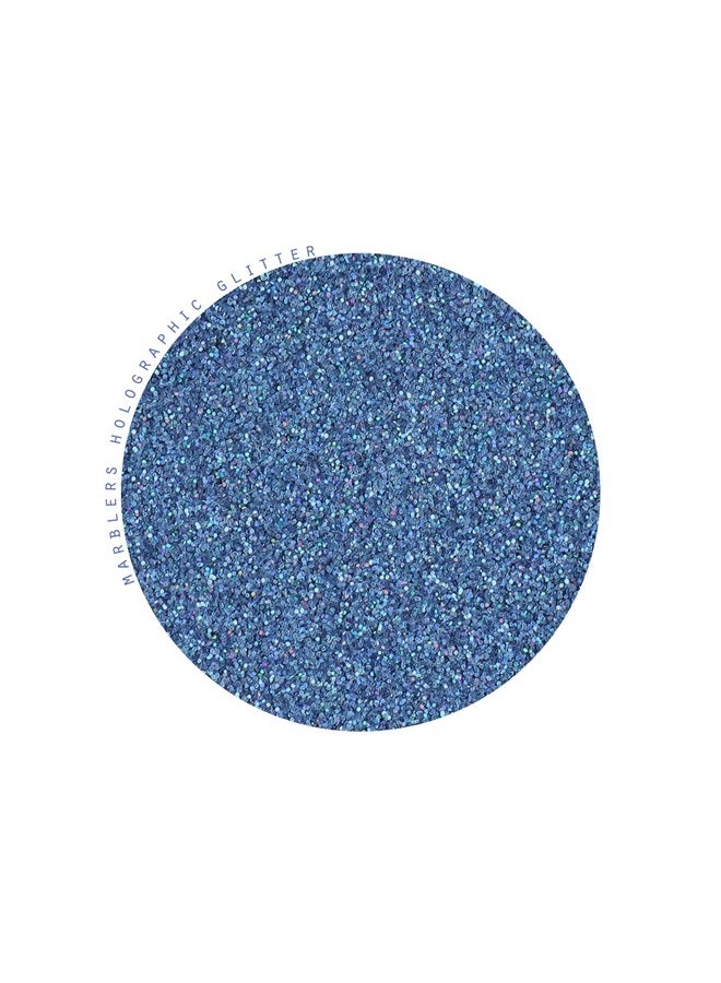 MARBLERS Holographic Face & Body Glitter [Holo Denim] 0.18oz (5g) | Fine | Non-Toxic | Vegan | Cruelty-Free | Ethically Sourced | Festival Makeup | Eye, Hair, Nail, Eyeshadow | Cosmetic Grade - Image 2