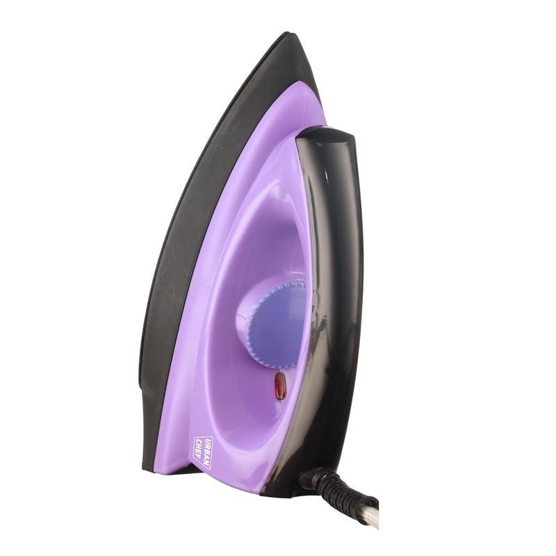 Urban Chef Ease Pro Iron Press 1 Year Warranty1000 Watt Iron Box Press Iron Electric IronDry IronIron for Clothes Press Light Weight NonStick Coated Heavy Sole PlatePurple Black - Image 1