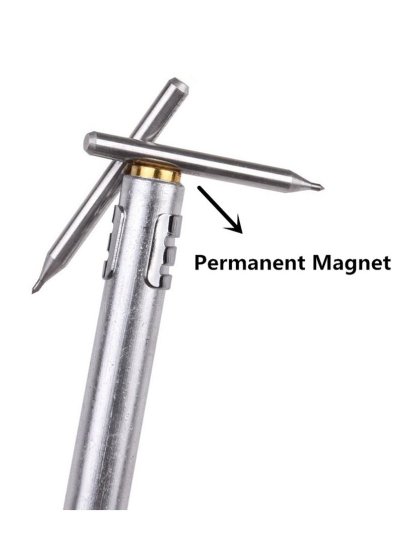 Tungsten Carbide Tip Scriber 2 pcs Aluminium Etching Pen with 2 Replacement Marking Tip for Glass Ceramics Metal Sheet