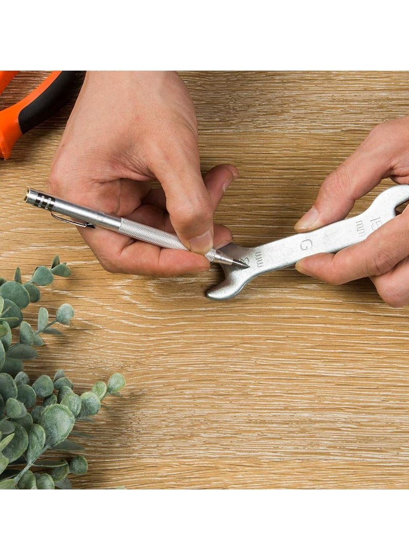 Tungsten Carbide Tip Scriber 2 pcs Aluminium Etching Pen with 2 Replacement Marking Tip for Glass Ceramics Metal Sheet