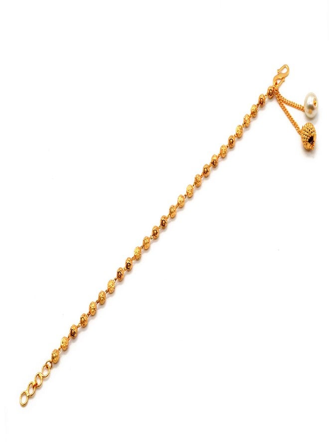 JHB Gold plated Brass Beads Bracelet for Girls And Women - Image 5