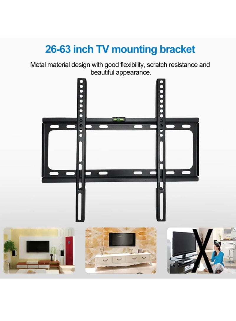26-63inch TV Support Mount Adjustable Television Mounting Holder with Level Low Profile Flat TV Wall Mount for LCD LED TV Screen - Image 5