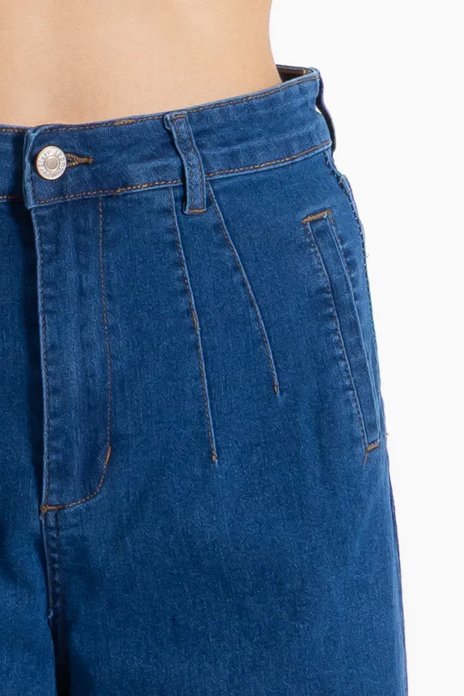 SHAPES DETAILED WIDE HIGH-RISE JEANS