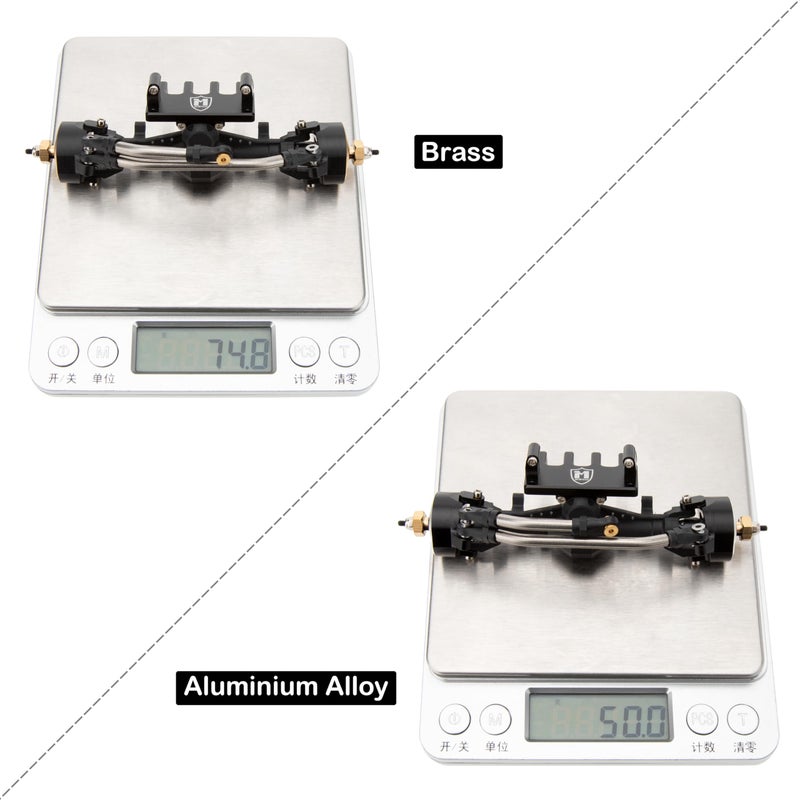 MEUS RACING 4WS Nylon SCX24 Axles with Isokinetic 3-Section CVD for Axial SCX24 C10 JLU Gladiator Bronco Deadbolt 1/24 RC Crawler, +5mm Widened and 52Â° Max. Steering Angle - Image 2