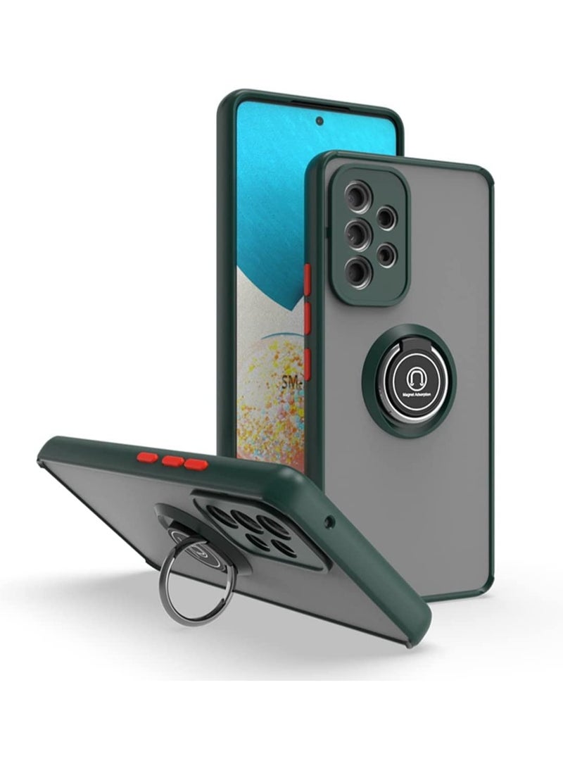 Samsung Galaxy A53 5g Case, Protective Back Cover Metal Ring Case for Samsung A53 5g Green
