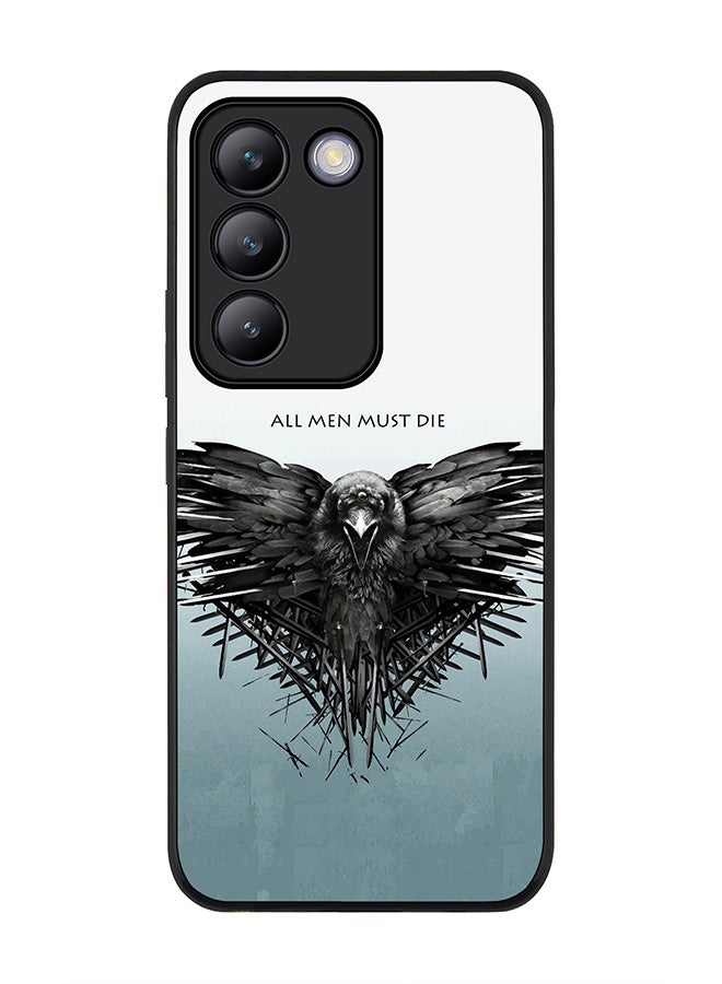 Stylizedd Rugged Black edge case for Vivo V30 Lite 5G, Slim fit Soft Case Flexible Rubber Edges Anti Drop TPU Gel Thin Cover -  GOT All Men Must Die - Image 1