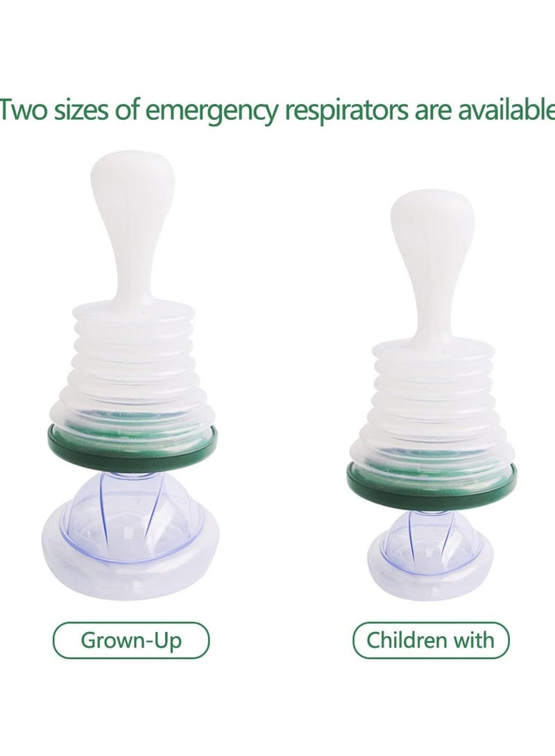 Choking Rescue Device,Professional Choking Emergency Device for Adult and Children,Suction Anti Choking Device, 2 Different Size Masks, Emergency Device (Yellow) - Image 2