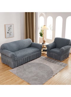 GOOTOY 4-Piece Couch Sofa Cover with Skirt Durable Washable High Elastic Stretchable Easy Fit Universal Furniture Protector  - Image 5