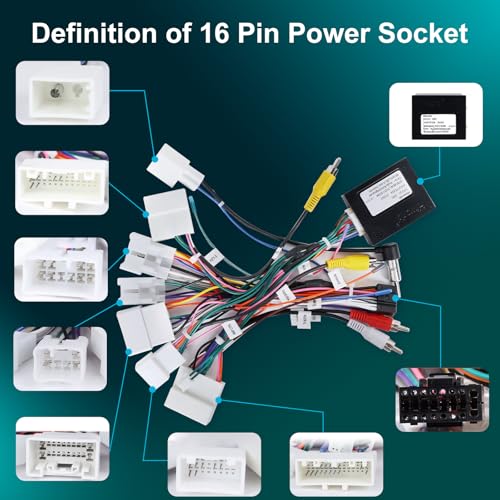 EKAT 16 دبوس كابل توصيل راديو السيارة مع CANBUS - محول كابل بعد البيع لتويوتا كورولا كامري RAV4 برادو هايلاندر سيينا، يدعم JBL/كاميرا خلفية/SWC - Image 5