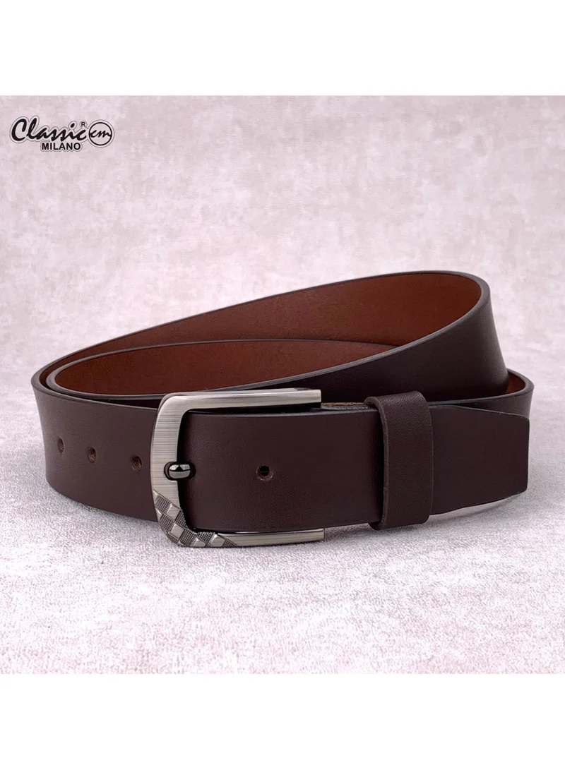 Classic Milano Classic Milano Genuine Leather Belt Men - Semi-Casual Men's Belts & Party Wear Belt, Casual Outfits, Gifts - Black & Brown Men’s Leather Belt for Men