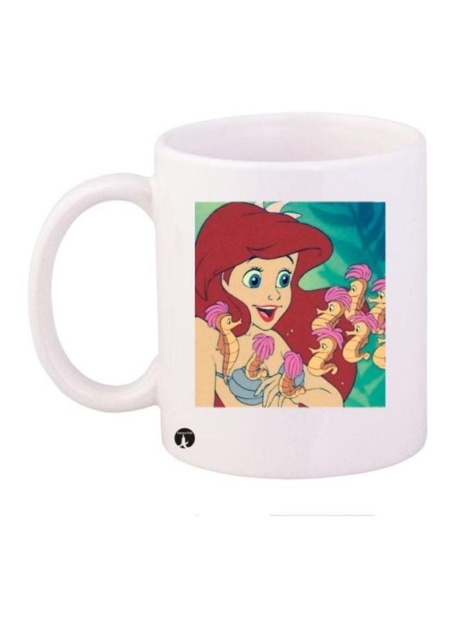 Little Mermaid Printed Coffee Mug Pink/Green/Red
