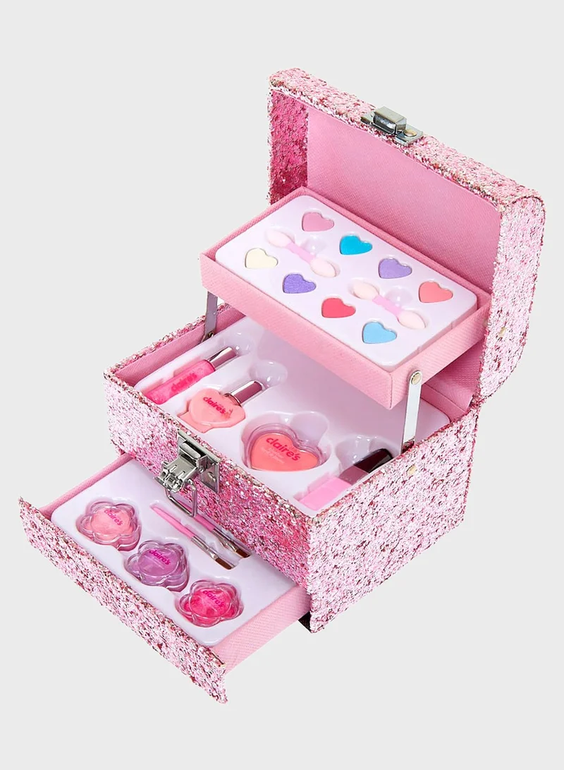 Claires Club Mini Glitter Mega Case Makeup Set - Pink