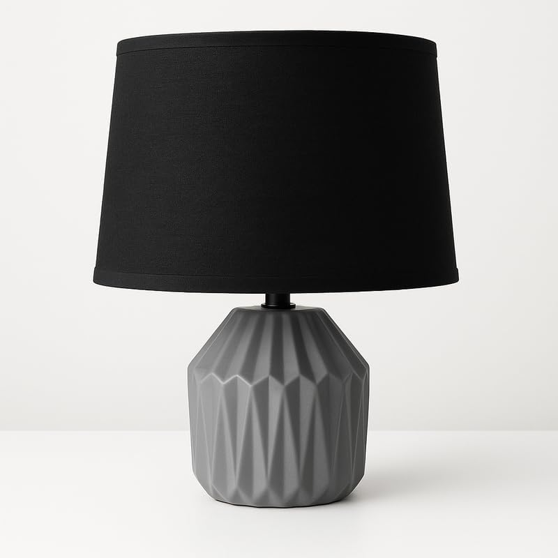 Fitto Black Ceramic Table Lamp with Modern Design for Home and Office Decor - Image 1