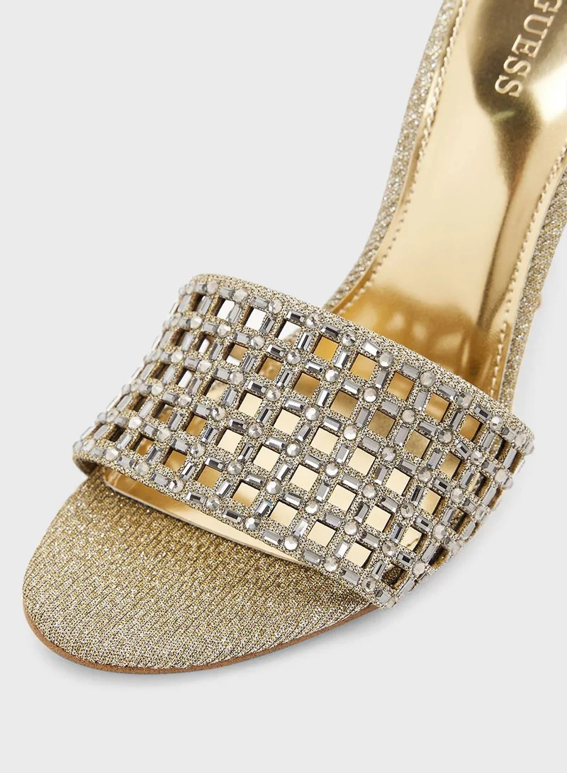 GUESS Mably Studded Heeled Sandals