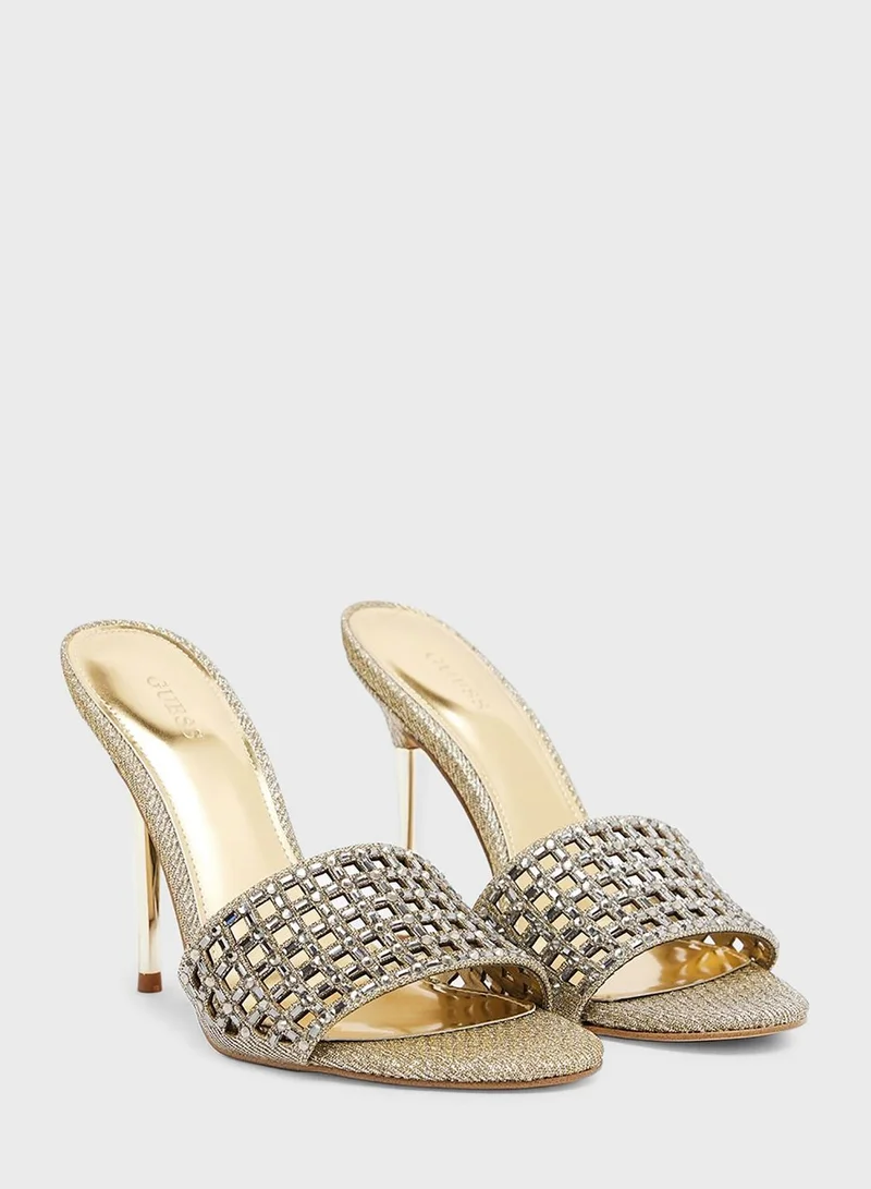 GUESS Mably Studded Heeled Sandals