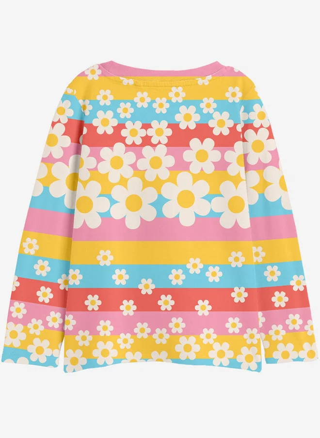 بونكيدز BONKIDS Girls Floral Printed Long Sleeve T-shirt