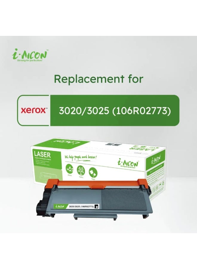 i-AICON Compatible Black Laser Toner Cartridge for Xerox 3020/3025 106R02773 1500pg - Image 2