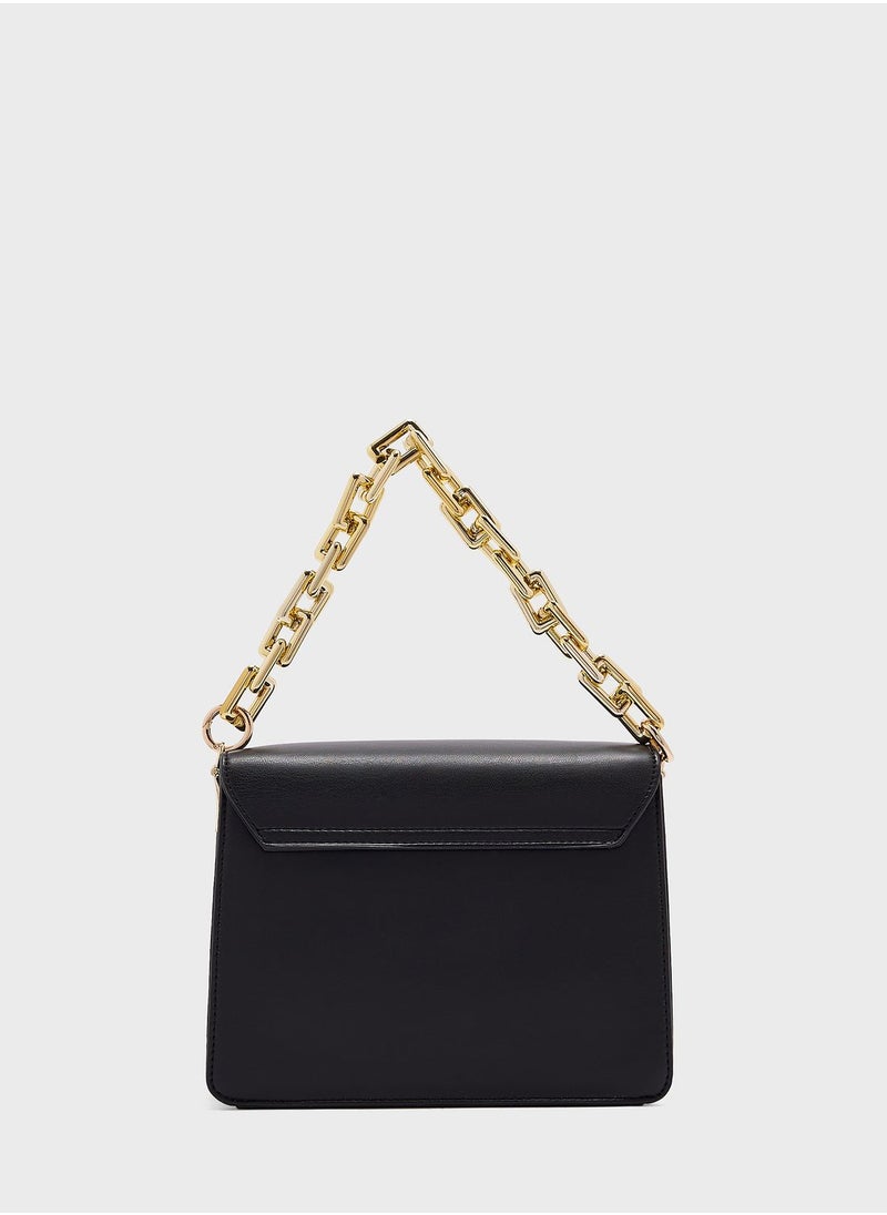 shoexpress - Quilted Flapover Crossbody Bag - Image 1