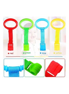 Excefore 8 Pieces Baby Crib Pull Ring Baby Walking Exercises Assistant Rings Bed Stand Up Ring Hanging Ring Crib Pull Rings for Playpen Play Gym Cot Ring  - Image 3