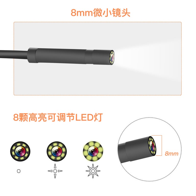 New product with screen endoscope 4.3 inch large screen multi-function endoscope 1080 HD pipeline industrial endoscope - Image 5
