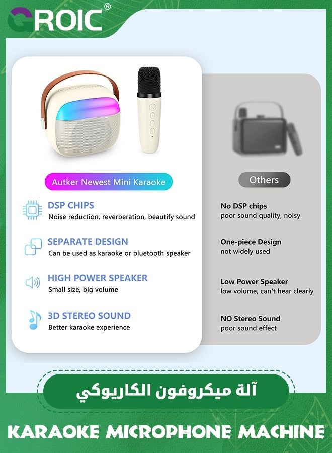 GROIC Kids Karaoke Microphone Machine Toy,Mini Toys with Wireless for Kids,Karaoke 1 Microphones,Children's Musical - Image 3