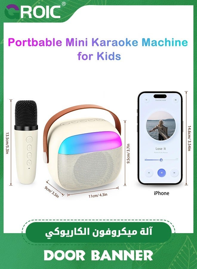 GROIC Kids Karaoke Microphone Machine Toy,Mini Toys with Wireless for Kids,Karaoke 1 Microphones,Children's Musical - Image 2
