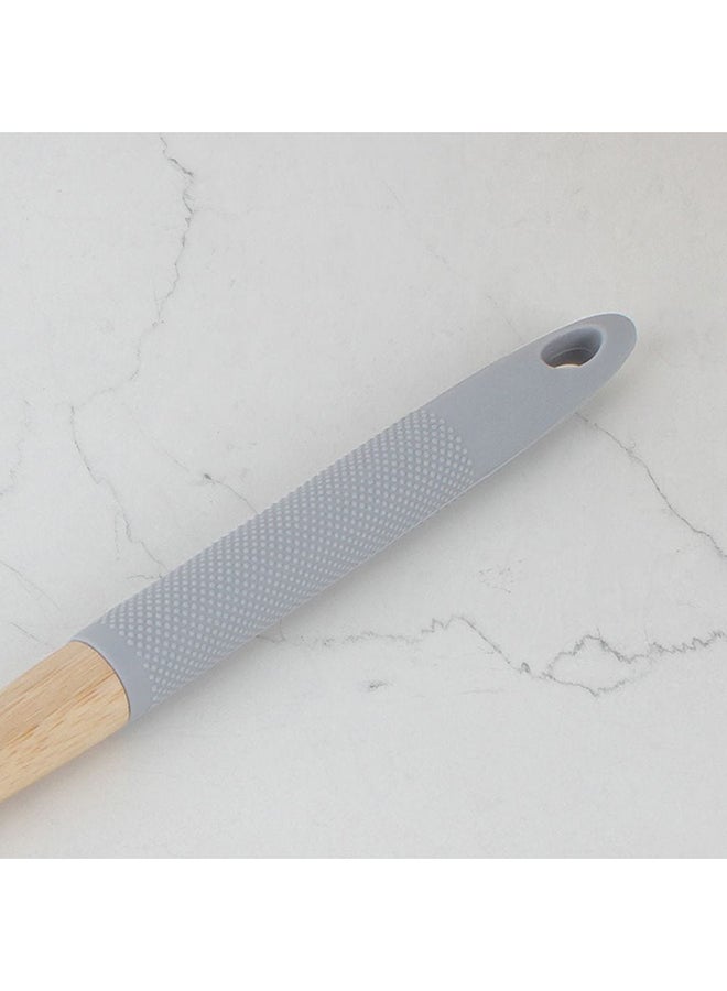 DANUBE HOME Danube Essential Scraper Silicon Bamboo Kitchen Scraper Food Preparation Essential For Home Kitchen & Dining Room L35xW6.5xH2cm Grey - Image 2