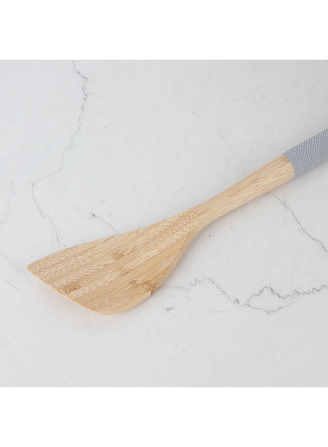 DANUBE HOME Danube Essential Scraper Silicon Bamboo Kitchen Scraper Food Preparation Essential For Home Kitchen & Dining Room L35xW6.5xH2cm Grey - Image 1